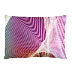 Light Means Net Pink Rainbow Waves Wave Chevron Pillow Case (two Sides) by Mariart