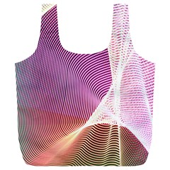 Light Means Net Pink Rainbow Waves Wave Chevron Full Print Recycle Bags (l)  by Mariart