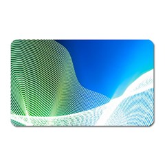 Light Means Net Pink Rainbow Waves Wave Chevron Green Blue Magnet (rectangular) by Mariart