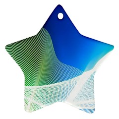 Light Means Net Pink Rainbow Waves Wave Chevron Green Blue Star Ornament (two Sides)