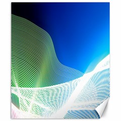 Light Means Net Pink Rainbow Waves Wave Chevron Green Blue Canvas 20  X 24  