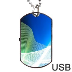 Light Means Net Pink Rainbow Waves Wave Chevron Green Blue Dog Tag Usb Flash (one Side) by Mariart
