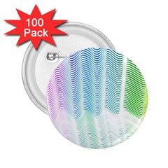 Light Means Net Pink Rainbow Waves Wave Chevron Green 2 25  Buttons (100 Pack)  by Mariart