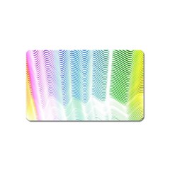 Light Means Net Pink Rainbow Waves Wave Chevron Green Magnet (name Card) by Mariart