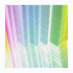 Light Means Net Pink Rainbow Waves Wave Chevron Green Medium Glasses Cloth by Mariart