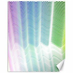 Light Means Net Pink Rainbow Waves Wave Chevron Green Canvas 11  X 14  