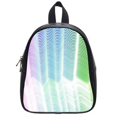 Light Means Net Pink Rainbow Waves Wave Chevron Green School Bags (small)  by Mariart