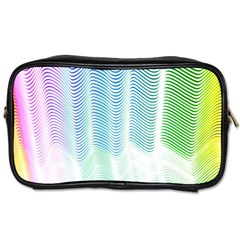 Light Means Net Pink Rainbow Waves Wave Chevron Green Toiletries Bags by Mariart