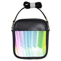 Light Means Net Pink Rainbow Waves Wave Chevron Green Girls Sling Bags by Mariart