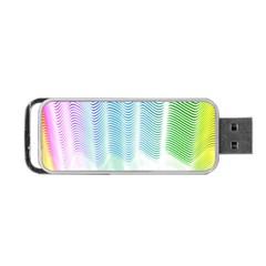 Light Means Net Pink Rainbow Waves Wave Chevron Green Portable Usb Flash (one Side) by Mariart