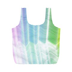 Light Means Net Pink Rainbow Waves Wave Chevron Green Full Print Recycle Bags (m) 