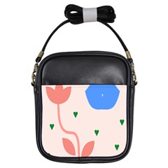 Lip Sexy Flower Tulip Heart Pink Red Blue Green Love Girls Sling Bags