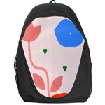 Lip Sexy Flower Tulip Heart Pink Red Blue Green Love Backpack Bag Front