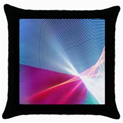 Light Means Net Pink Rainbow Waves Wave Chevron Red Throw Pillow Case (black) by Mariart