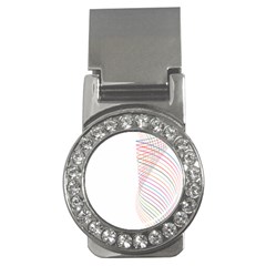 Line Wave Rainbow Money Clips (cz) 