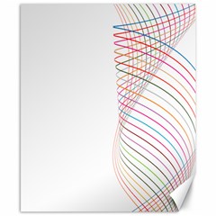 Line Wave Rainbow Canvas 8  X 10 