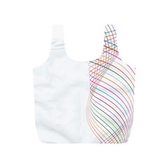 Line Wave Rainbow Full Print Recycle Bags (s)  by Mariart