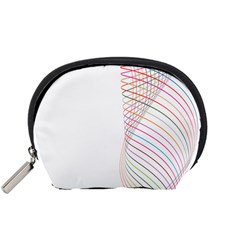 Line Wave Rainbow Accessory Pouches (small)  by Mariart