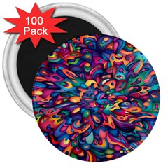 Moreau Rainbow Paint 3  Magnets (100 Pack)