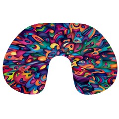 Moreau Rainbow Paint Travel Neck Pillows by Mariart