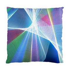 Light Means Net Pink Rainbow Waves Wave Chevron Green Blue Sky Standard Cushion Case (two Sides) by Mariart