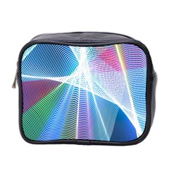 Light Means Net Pink Rainbow Waves Wave Chevron Green Blue Sky Mini Toiletries Bag 2-side by Mariart