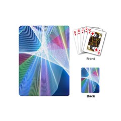 Light Means Net Pink Rainbow Waves Wave Chevron Green Blue Sky Playing Cards (mini) 