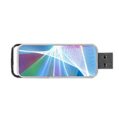 Light Means Net Pink Rainbow Waves Wave Chevron Green Blue Sky Portable Usb Flash (one Side) by Mariart