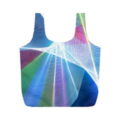 Light Means Net Pink Rainbow Waves Wave Chevron Green Blue Sky Full Print Recycle Bags (m)  by Mariart