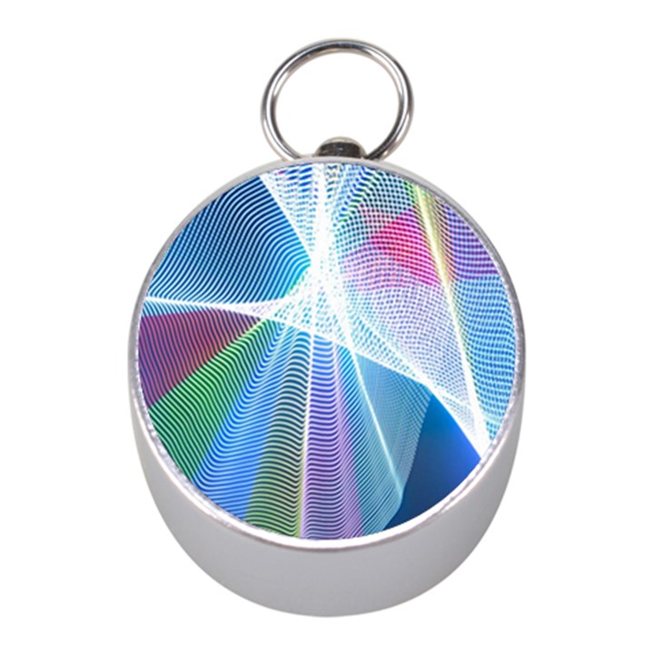 Light Means Net Pink Rainbow Waves Wave Chevron Green Blue Sky Mini Silver Compasses