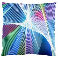 Light Means Net Pink Rainbow Waves Wave Chevron Green Blue Sky Standard Flano Cushion Case (one Side)