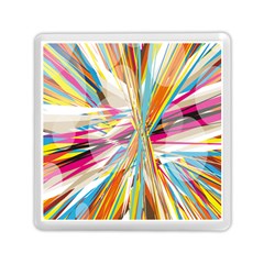 Illustration Material Collection Line Rainbow Polkadot Polka Memory Card Reader (square) 