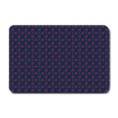 Purple Floral Seamless Pattern Flower Circle Star Small Doormat 