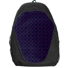 Purple Floral Seamless Pattern Flower Circle Star Backpack Bag
