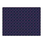 Purple Floral Seamless Pattern Flower Circle Star Double Sided Flano Blanket (Mini)  35 x27  Blanket Back