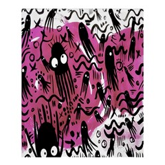 Octopus Colorful Cartoon Octopuses Pattern Black Pink Shower Curtain 60  X 72  (medium) 