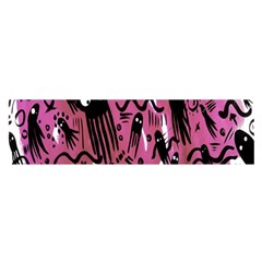 Octopus Colorful Cartoon Octopuses Pattern Black Pink Satin Scarf (oblong) by Mariart