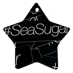 Sea Sugar Line Black Ornament (star)