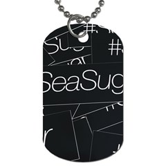 Sea Sugar Line Black Dog Tag (one Side)