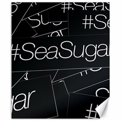 Sea Sugar Line Black Canvas 8  X 10 