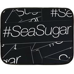 Sea Sugar Line Black Fleece Blanket (mini)