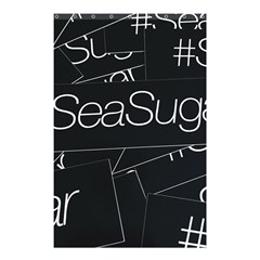 Sea Sugar Line Black Shower Curtain 48  X 72  (small) 