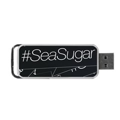 Sea Sugar Line Black Portable Usb Flash (one Side)