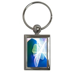 Net Sea Blue Sky Waves Wave Chevron Key Chains (rectangle) 