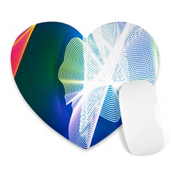 Net Sea Blue Sky Waves Wave Chevron Heart Mousepads