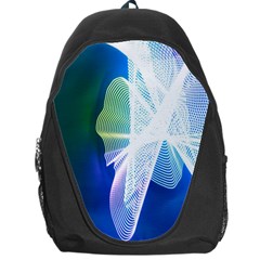 Net Sea Blue Sky Waves Wave Chevron Backpack Bag