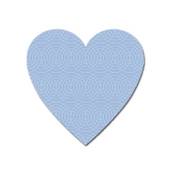 Seamless Lines Concentric Circles Trendy Color Heavenly Light Airy Blue Heart Magnet by Mariart