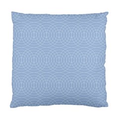 Seamless Lines Concentric Circles Trendy Color Heavenly Light Airy Blue Standard Cushion Case (one Side) by Mariart