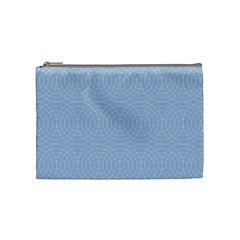 Seamless Lines Concentric Circles Trendy Color Heavenly Light Airy Blue Cosmetic Bag (medium)  by Mariart