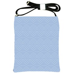 Seamless Lines Concentric Circles Trendy Color Heavenly Light Airy Blue Shoulder Sling Bags by Mariart